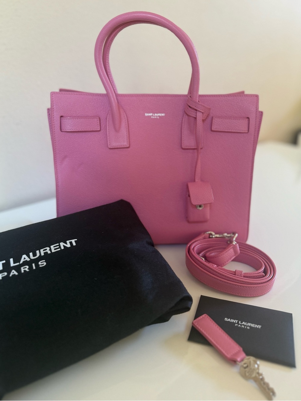 Saint Laurent Sac De Jour pink small